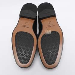 Pre Owned Salvatore Ferragamo Black Leather Loafers Size 42