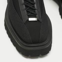 مملوكة مسبقًا حذاء بوت قتالي سالفاتوري فيراغامو أتلانتي قماش مطاطي أسود مقاس 42