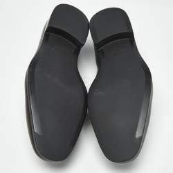 Pre Owned Salvatore Ferragamo Black Leather Benford Loafers Size 44.5