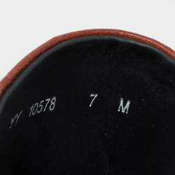 Pre Owned Salvatore Ferragamo Lufti Size 41 Brown Ostrich Leather Flat Sandals