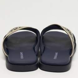 مملوكة مسبقًا صندل سلايد سلفاتوري فيراغامو كروس كانفس أزرق بحري مقاس 45