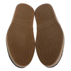 Pre Owned حذاء إسبادريل سالفاتوري فيراغامو "لامبدوسا" جلد تمساح أزرق مقاس 43.5