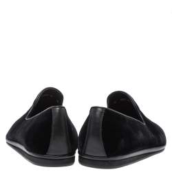 Pre Owned Salvatore Ferragamo Black Velvet Loafers Size 42
