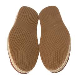 مملوكة مسبقًا Salvatore Ferragamo Cognac Crocodile Leather Lampedusa Espadrilles Size 44