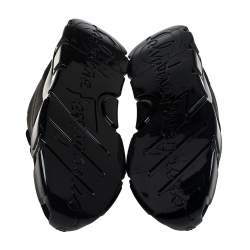 Salvatore Ferragamo Black Suede And Leather Booster 4 Low Top Sneakers Size 44