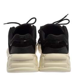 Salvatore Ferragamo Black Suede And Mesh Skylar Sneakers Size 44 