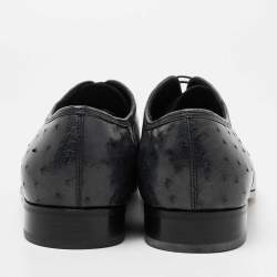 Pre Owned حذاء أوكسفورد سالفاتوري فيراغامو غريس جلد نعام أخضر مزرق مقاس 41