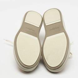 Salvatore Ferragamo Tan Leather Low Top Sneakers Size 44.5