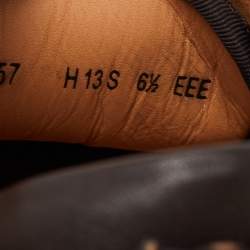 Pre Owned Salvatore Ferragamo Brown Python Leather Low Top Sneakers Size 40.5