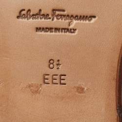 Pre Owned Salvatore Ferragamo White Leather Gancini Loafers Size 42.5