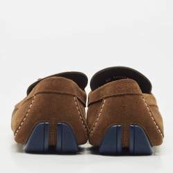 مملوكة مسبقًا Salvatore Ferragamo Brown Suede Parigi Loafers Size 44.5 