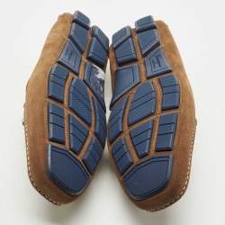 مملوكة مسبقًا Salvatore Ferragamo Brown Suede Parigi Loafers Size 44.5 