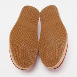 Salvatore Ferragamo Red Lizard Leather Slip On Espadrille Size 42