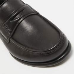 Salvatore Ferragamo Black Leather Connor Penny Loafers Size 40.5