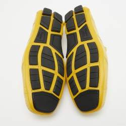 Pre Owned Salvatore Ferragamo Yellow Lizard Sardegna Loafers Size 43