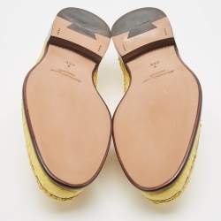 Salvatore Ferragamo Yellow Python Mason Loafers Size 41