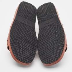 Salvatore Ferragamo Brown Ostrich Lutfi Platform Slides Size 41