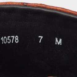 Salvatore Ferragamo Brown Ostrich Lutfi Platform Slides Size 41