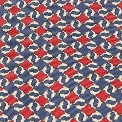 Pre Owned Salvatore Ferragamo Red/Blue Printed Silk Traditional Tie 