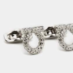 Salvatore Ferragamo Gancini  Silver Tone Metal Cufflinks