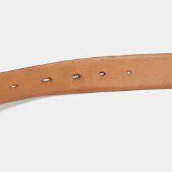 Pre Owned Salvatore Ferragamo Black/Brown Leather Double Gancio Cut to Size Reversible Belt