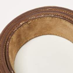Salvatore Ferragamo Beige Suede Gancio Buckle Belt 80CM