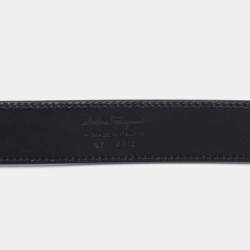 Salvatore Ferragamo Brown/Black Suede and Leather Cut to Size Reversible Belt