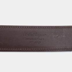 Salvatore Ferragamo Brown Leather Buckle Belt 85CM