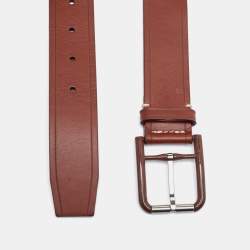 Salvatore Ferragamo Brown Leather Buckle Belt 85CM