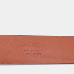 Salvatore Ferragamo Brown Leather Buckle Belt 85CM