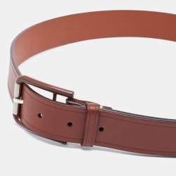 Salvatore Ferragamo Brown Leather Buckle Belt 85CM