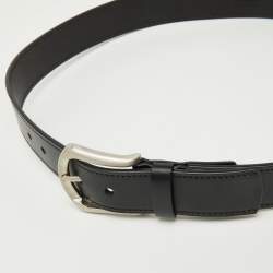 Salvatore Ferragamo Black Leather Buckle Belt 95CM