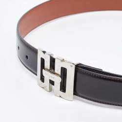 Salvatore Ferragamo Dark Brown Leather Waist Belt 80CM