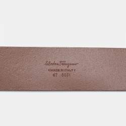 Salvatore Ferragamo Brown Leather Buckle Belt 85CM