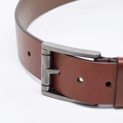 Salvatore Ferragamo Brown Leather Buckle Belt 85CM