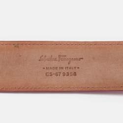 Salvatore Ferragamo Pink Lizard Adjustable Belt 105CM