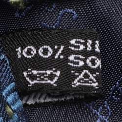 Salvatore Ferragamo Blue Diamond Patterned Silk Tie
