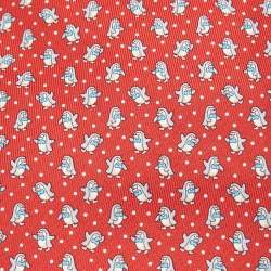 مملوكة مسبقًا ربطة عنق سالفاتوري فيراجامو حرير بطبعة بطريق أحمر