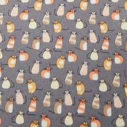 Pre Owned Salvatore Ferragamo Grey Mice Print Silk Tie