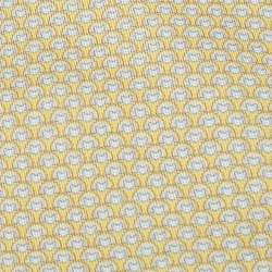Pre Owned Salvatore Ferragamo Yellow Print Motif Silk Tie