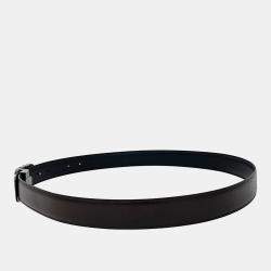 Pre Owned Salvatore Ferragamo leather Black Brown reversible belt