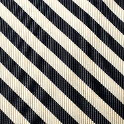 Pre Owned Salvatore Ferragamo Vintage Beige and Blue Diagonal Striped Silk Tie