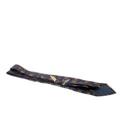 Pre Owned Salvatore Ferragamo Navy Blue Pineapple and Flower Pot Print Silk Tie