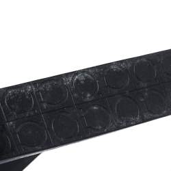 Pre Owned Salvatore Ferragamo Gancio Embossed Leather Buckle Belt 110CM