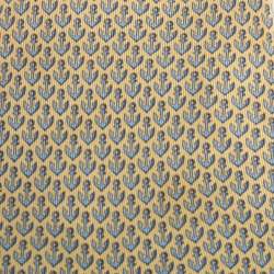 Pre Owned Salvatore Ferragamo Yellow Anchor Print Silk Tie