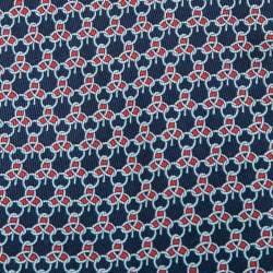 Pre Owned Salvatore Ferragamo Blue Printed Silk Traditional Tie
