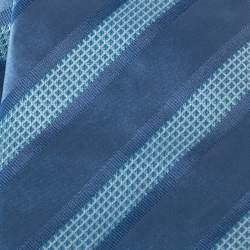 Salvatore Ferragamo Blue Multistriped Silk Tie