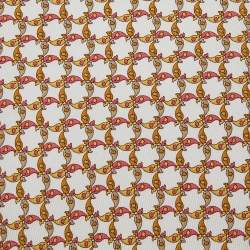 Pre Owned Salvatore Ferragamo Yellow Printed Silk Tie