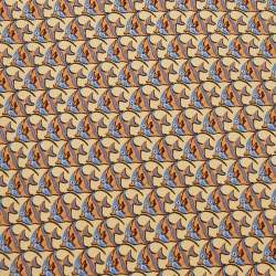 Pre Owned Salvatore Ferragamo Yellow Fish Print Silk Tie