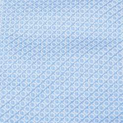 Pre Owned Salvatore Ferragamo Blue Jacquard Silk Narrow Tie